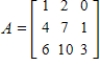 We have encoded messages by assigning the letters of the alphabet the numbers 1-26, with a blank assigned the number 27, and by using an encoding matrix A that converts the numbers to the coded message. To decode any message encoded by A, we must find the inverse of A, denoted by A<sup>-1</sup>, and multiply A<sup>-1</sup> times the coded message. Use this code and the given encoding matrix A to find the matrix that can be used to decode the given message. ​ The code matrix is   . The message is 33, 132, 214, 22, 110, 203, 34, 132, 201.