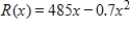 <strong>Find the maximum revenue for the revenue function . Round your answer to the nearest cent. </strong> A) $84,008.93 B) $252,026.79 C) $48,005.10 D) $216,022.96 E) $253,026.79