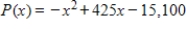 <strong>Form the profit function for the cost and revenue functions, where the total costs and total revenues are given by and . </strong> A) B) C) D) E)