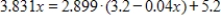 Use a calculator to solve the equation. Round your answer to three decimal places. 