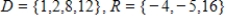 <strong>The relation defined by the table is a function. Choose the correct domain and range. </strong> A) B) C) D) E)