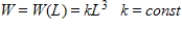 For many species of fish, the weight W is a function of the length L that can be expressed by Suppose that for a particular species k = 0.03 and that for this species the length (in centimeters) is a function of the number of years t the fish has been alive, and that this function is given by Find in order to express W as a function of the age t of the fish. 