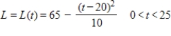For many species of fish, the weight W is a function of the length L that can be expressed by Suppose that for a particular species k = 0.03 and that for this species the length (in centimeters) is a function of the number of years t the fish has been alive, and that this function is given by Find in order to express W as a function of the age t of the fish. 