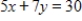 Find the intercepts of the following function. ​   ​
