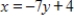 Write the equation of the line through (8, -7) that is perpendicular to 