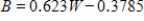With U.S. Census Bureau data, the model that relates the per capita annual income (in thousands of dollars) of blacks B and whites W was found to be . Use a graphing utility to graph this equation for the range W-min = 0, W-max = 30; B-min = 0, B-max = 30. Is the image below the correct graph of the function? 