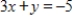 The graphs of the two equations below are shown. The lines representing these equations may be the same, may intersect once, or may be parallel. Decide whether the system of equations in the problem has one solution, no solution, or an infinite number of solutions. and 