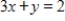 The graphs of the two equations below are shown. The lines representing these equations may be the same, may intersect once, or may be parallel. Decide whether the system of equations in the problem has one solution, no solution, or an infinite number of solutions. and 