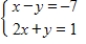 Solve the system of equations by using graphical methods. 