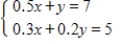 Solve the system by elimination, or by any convenient method. 