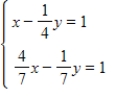 Solve the system by elimination, or by any convenient method. 