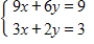 Solve the system by elimination, or by any convenient method. 