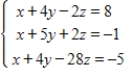 Use the left-to-right elimination method to solve the system. 