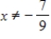 <strong>Give the domain of the function . </strong> A) domain: all reals with and B) domain: all reals with C) domain: all reals with D) domain: all reals with E) domain: all reals with and