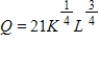 <strong>Suppose that a company's production for Q units of its product is given by the Cobb-Douglas production function , where K is dollars of capital investment and L is labor hours. Find Q if K = $8,600 and L = 640 hours. Round your answer to the nearest whole number. </strong> A) 94,327 units B) 1,225 units C) 1,017 units D) 25,732 units E) 13,440 units