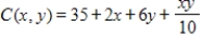 The total cost (in dollars) of producing 1 unit of a product is , where x is the cost per pound of raw materials and y is the cost per hour of labor. If labor costs are held constant, at what rate will the total cost increase for each increase of $1 per pound in material cost? If material costs are held constant, at what rate will the total cost increase for each $1 per hour increase in labor costs? 