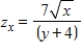 <strong>Suppose that the production function for a product is , where x represents the number of work-hours and y represents the available capital (per week). Find the marginal productivity of x. </strong> A) B) C) D) E)