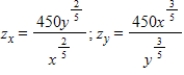 <strong>Suppose the Cobb-Douglas production function for a company is given by , where x is the company's capital investment and y is the size of the labor force (in work-hours). Find the marginal productivity of x. Then, find the marginal productivity of y. </strong> A) B) C) D) E)
