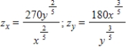 <strong>Suppose the Cobb-Douglas production function for a company is given by , where x is the company's capital investment and y is the size of the labor force (in work-hours). Find the marginal productivity of x. Then, find the marginal productivity of y. </strong> A) B) C) D) E)