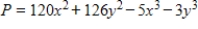 Suppose that tons is the production function for a product with x units of one input and y units of a second input. Find the values of x and y that will maximize production. 