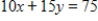 Suppose that the utility function for two commodities is given by , and the budget constraint is . Find the values of x and y that maximize utility. 