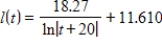 <strong>Suppose the rate of change of the expected life span l at birth of people born in the United States can be modeled by where t is the number of years past 1920. Use integration and the data point for 2007, to find the function that models the life span. If it's necessary, round your calculations to three decimal places, </strong> A) B) C) D) E)