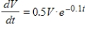 Let V denote the volume of a tumor, and suppose that the growth rate of the tumor satisfies   . If the initial volume of the tumor is 1.93 units, find an equation for V as a function of t. If it's necessary, round your calculations to two decimal places. ​