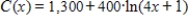 <strong>Suppose that the total cost (in dollars) for a product is given by , where x is the number of units produced. Find the marginal cost when 500 units are produced, and interpret your result. Round your answer to the nearest cent. </strong> A) $0.80. It will cost approximately $0.80 to make the 501st unit. B) $0.31. It will cost approximately $0.31 to make the 501st unit. C) $0.40. It will cost approximately $0.40 to make the 501st unit. D) $380.95. It will cost approximately $380.95 to make the 501st unit. E) $1.00. It will cost approximately $1.00 to make the 501st unit.