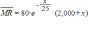 <strong>Suppose that the revenue in dollars from the sale of x units of a product is given by . Find the marginal revenue function. </strong> A) B) C) D) E)