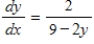 <strong>Find dy/dx for the following equation: </strong> A) B) C) D) E)