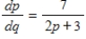 <strong>Find dp/dq for the following equation: . </strong> A) B) C) D) E)