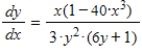 <strong>Find dy/dx for the following equation: . </strong> A) B) C) D) E)