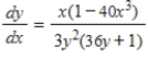 <strong>Find dy/dx for the following equation: . </strong> A) B) C) D) E)