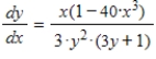 <strong>Find dy/dx for the following equation: . </strong> A) B) C) D) E)