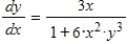 <strong>Find dy/dx for the following equation: . </strong> A) B) C) D) E)
