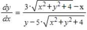 <strong>Find dy/dx for the following equation: . </strong> A) B) C) D) E)