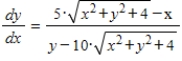 <strong>Find dy/dx for the following equation: . </strong> A) B) C) D) E)