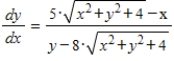 <strong>Find dy/dx for the following equation: . </strong> A) B) C) D) E)