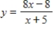 Find any horizontal asymptotes for the given function.  