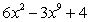 <strong>What is the degree of the polynomial below? </strong> A) 6 B) 3 C) 9 D) 2 E) 4