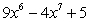 <strong>What is the the constant term in the polynomial below? </strong> A) 6 B) 9 C) 5 D) 7 E)