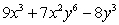 <strong>What is the constant term in the polynomial below? </strong> A) 0 B) 9 C) 7 D) 8 E) 6