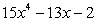 A polynomial is an expression of form , where n is a positive integer. For the polynomial what is ?