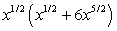 Perform the indicated operations with expressions involving fractional exponents and then simplify.
