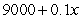 <strong>Suppose that you have $9000 to invest, and you invest x dollars at 10% and the remainder at 8%. Choose the expression that represents the amount invested at 8%.</strong> A) B) C) D) E)