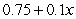 <strong>Suppose that a nurse needs 15 cc (cubic centimeters) of a 15.5% solution (that is, a solution that is 15.5% ingredient) of a certain medication, which must be obtained by mixing x cc of a 20% solution and y cc of a 5% solution. Express the total amount of the ingredient in the mixture in terms of x.</strong> A) B) C) D) E)