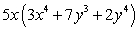 <strong>Factor by finding the common monomial factor. </strong> A) B) C) D) E)