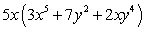 <strong>Factor by finding the common monomial factor. </strong> A) B) C) D) E)