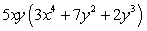 <strong>Factor by finding the common monomial factor. </strong> A) B) C) D) E)