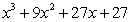 Use the following factorization formulas involving cubes to factor the polynomial below. Factorizations with Cubes Perfect cube   Perfect cube   Difference of two cubes   Sum of two cubes    